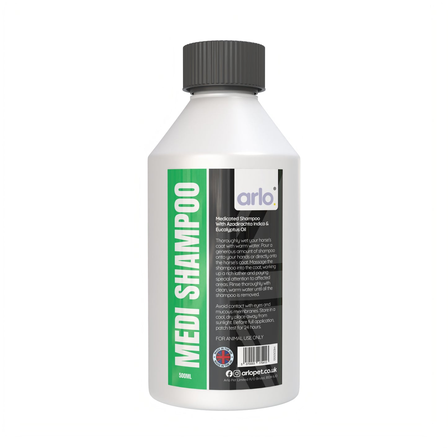 arlo Medi Shampoo product bottle