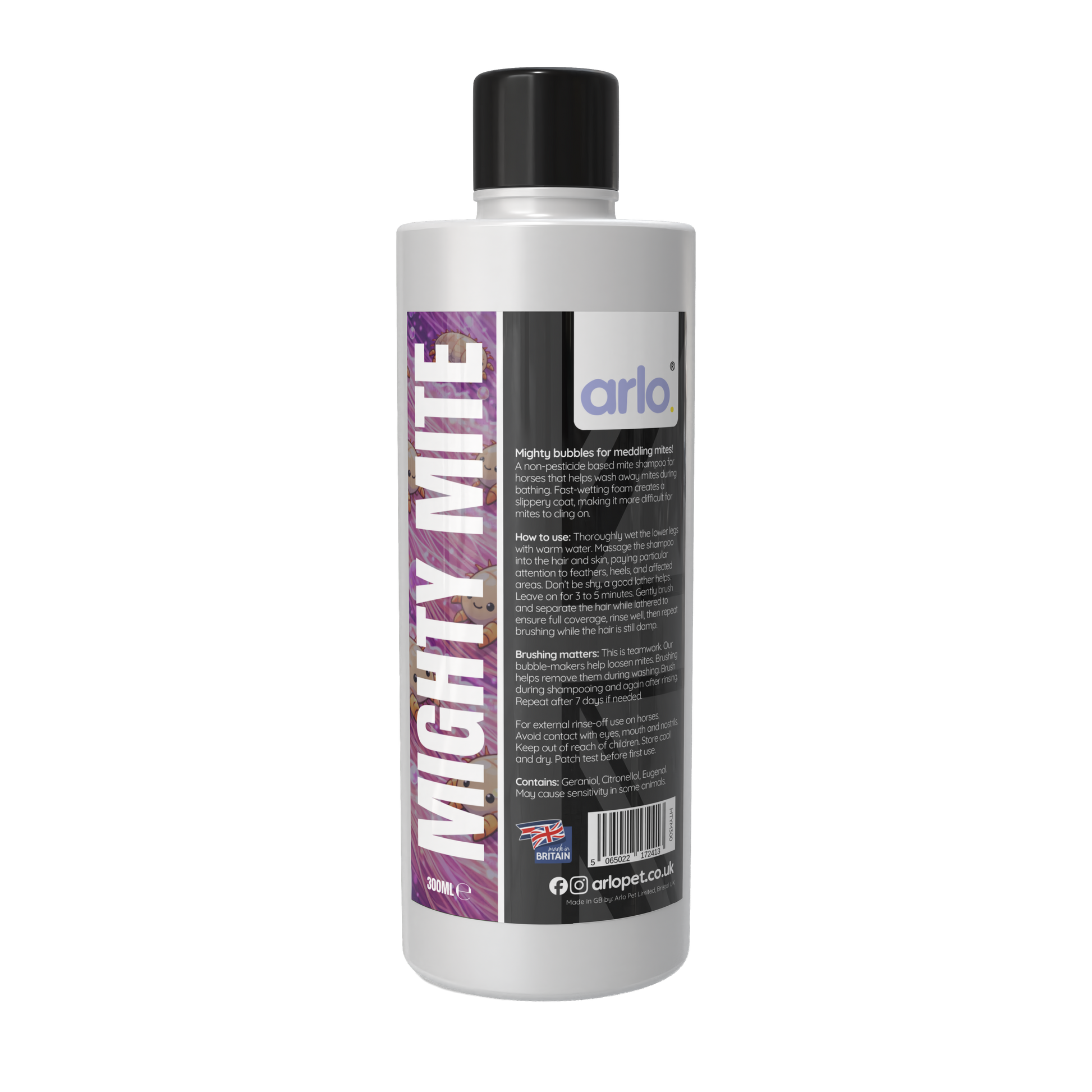 arlo Mighty Mite Shampoo product bottle