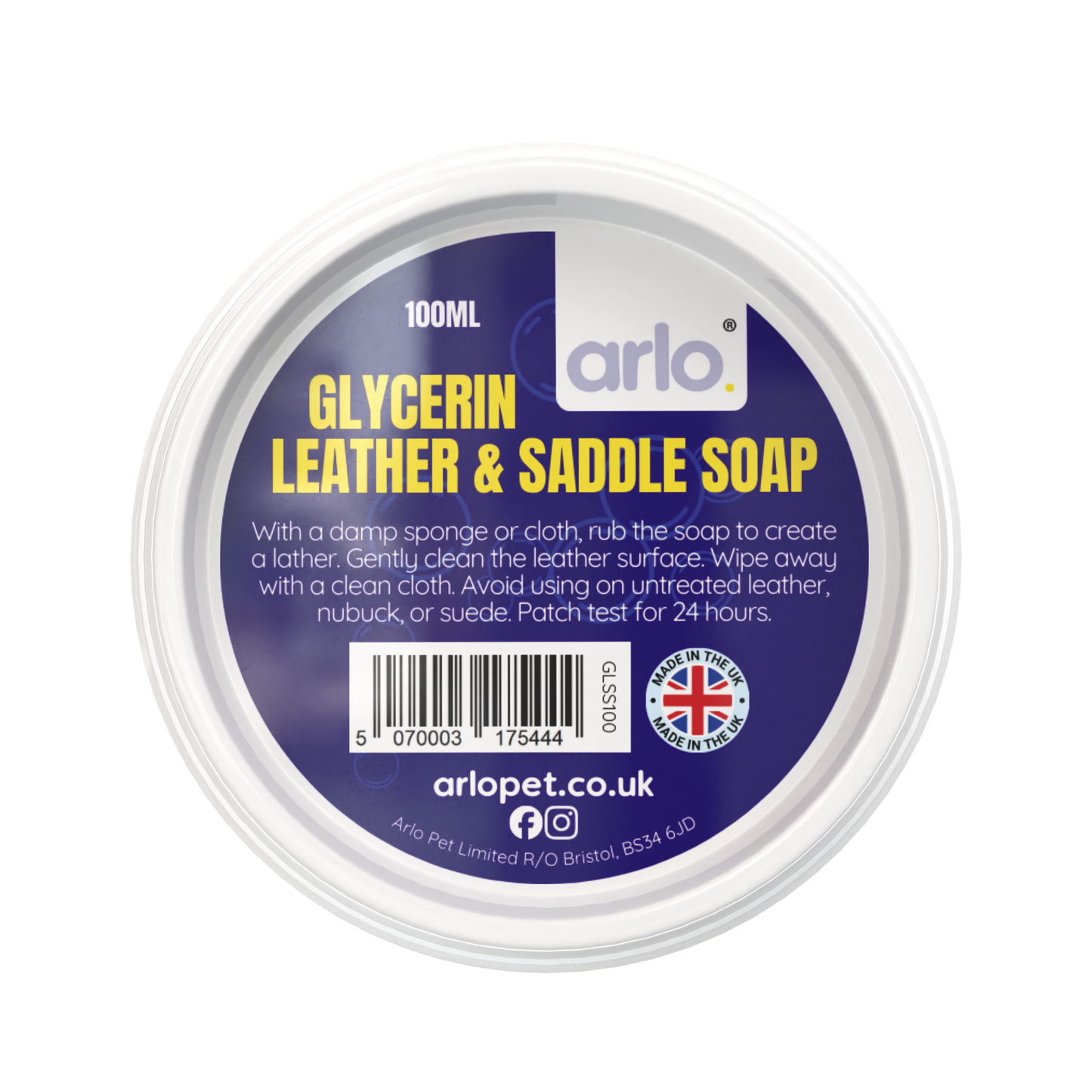 arlo Glycerin Leather and Saddle Soap product bottle