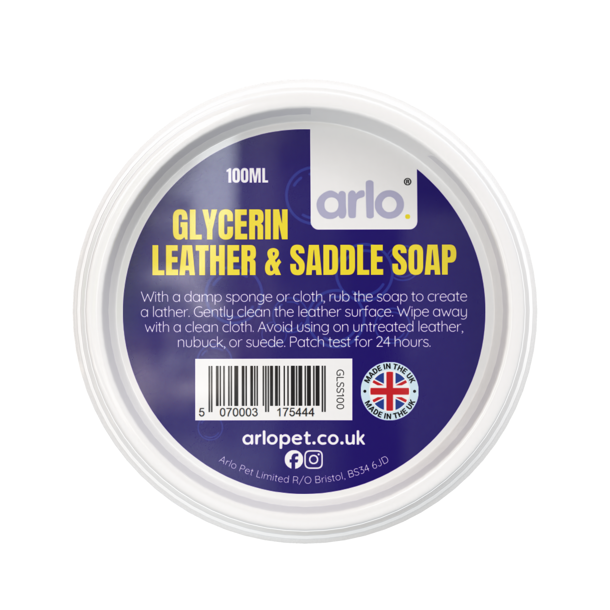 arlo Glycerin Leather and Saddle Soap product bottle