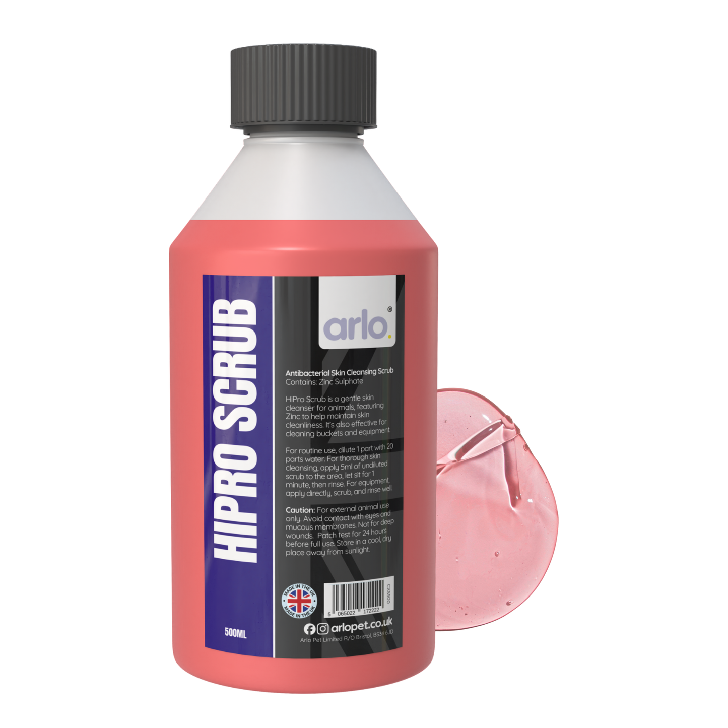 arlo HiPro Scrub product bottle