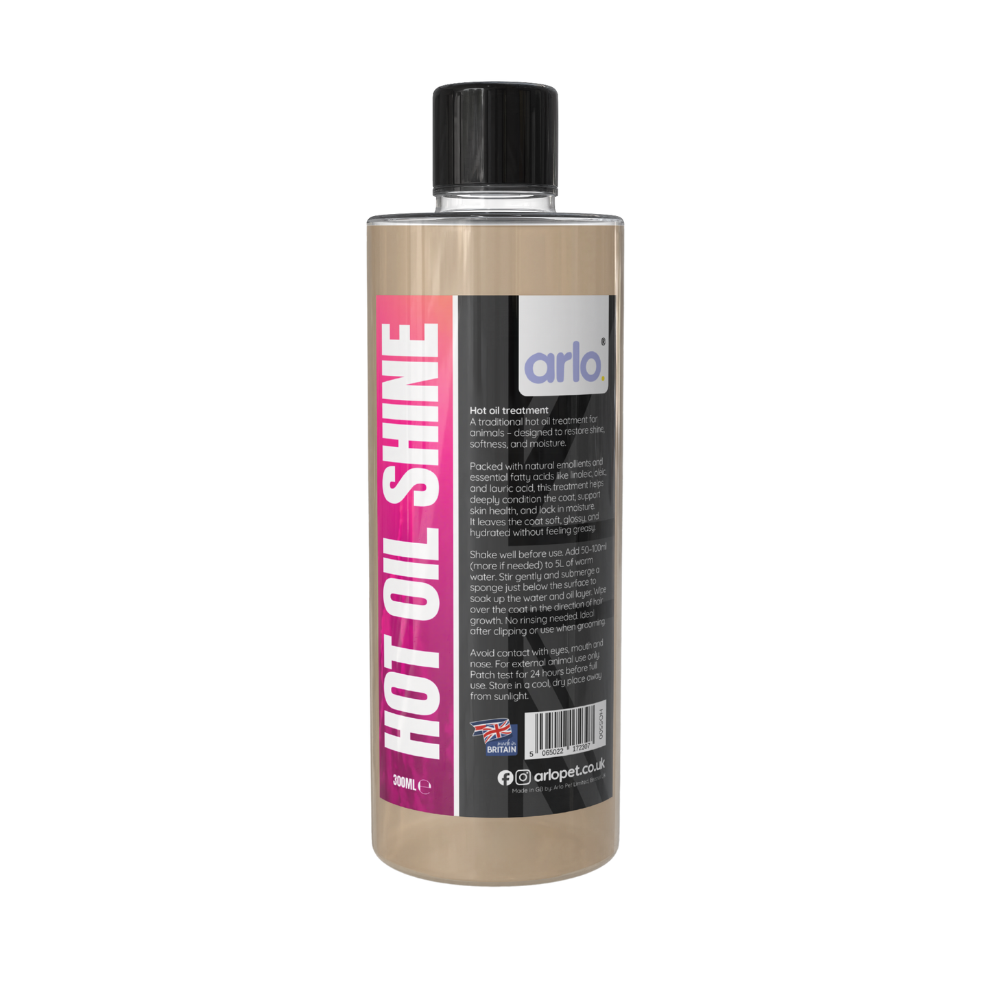 arlo Hot Oil Shine product bottle