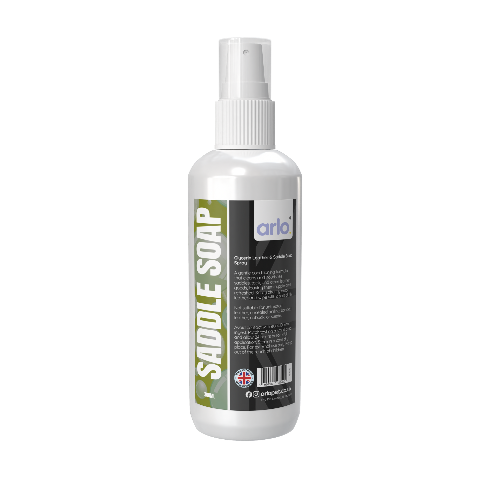 arlo Glycerin Leather and Saddle Soap Spray product bottle
