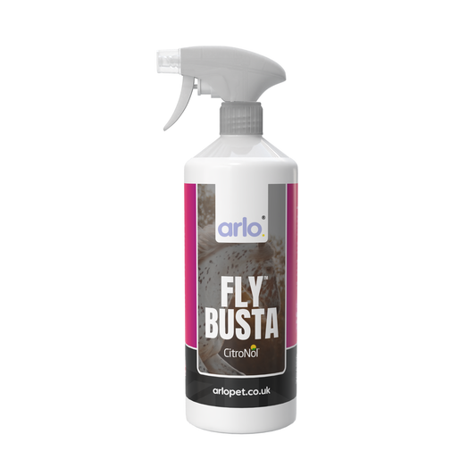 FlyBusta™ horse fly spray 500ml bottle by arlo.® long lasting coat spray for horses and ponies